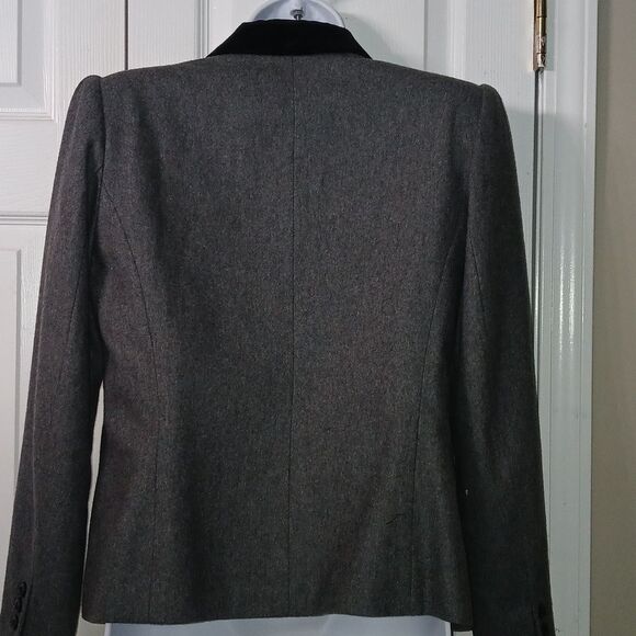 Sasson vintage double breasted gray wool blend cropped blazer   Sz 12   NWOT - Picture 6 of 8